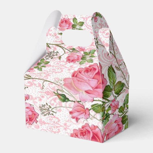 Roze roze roestdoos bedankdoosjes (Achterkant)