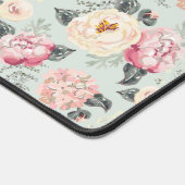 Roze roze roestvrij flessenpatroon bureaumat (Hoek)