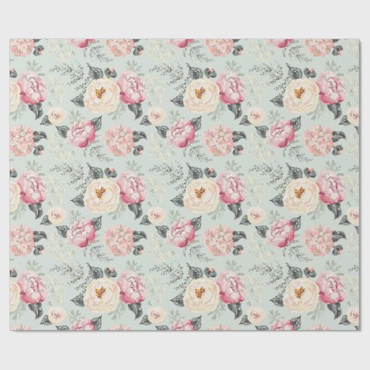 Roze roze roestvrij flessenpatroon cadeaupapier (Vlak)