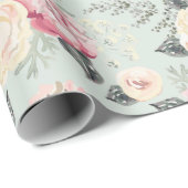 Roze roze roestvrij flessenpatroon cadeaupapier (Rol Hoek)