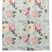 Roze roze roestvrij flessenpatroon douchegordijn (Voorkant)