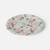 Roze roze roestvrij flessenpatroon papieren bordje (Gekanteld)