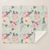 Roze roze roestvrij flessenpatroon sherpa deken (Voorkant (horizontaal))