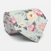 Roze roze roestvrij flessenpatroon stropdas (Opgerold)