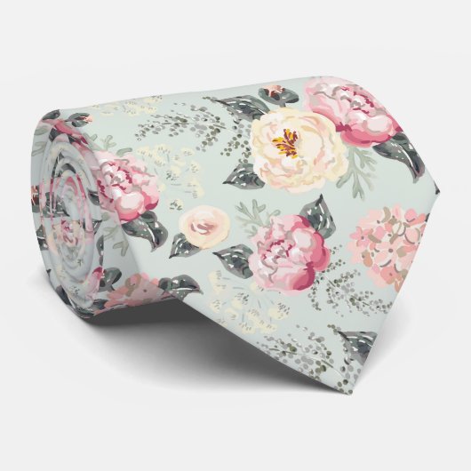 Roze roze roestvrij flessenpatroon stropdas (Opgerold)