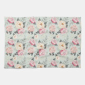 Roze roze roestvrij flessenpatroon theedoek (Horizontaal)