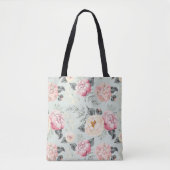 Roze roze roestvrij flessenpatroon tote bag (Voorkant)
