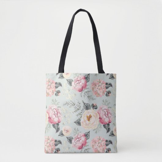 Roze roze roestvrij flessenpatroon tote bag (Voorkant)