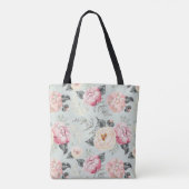Roze roze roestvrij flessenpatroon tote bag (Achterkant)