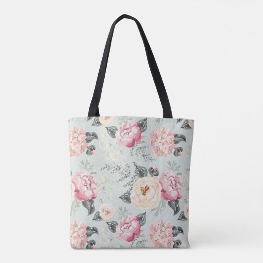 Roze roze roestvrij flessenpatroon tote bag (Achterkant)