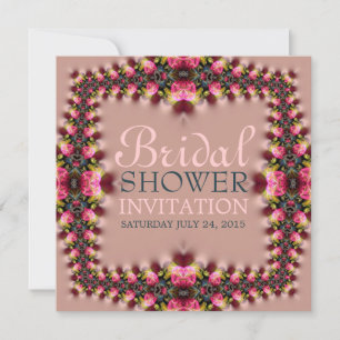 Roze roze Romance Bridal Shower Uitnodiging