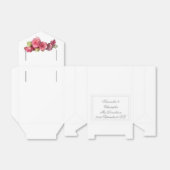 Roze roze romantische bruiloft bedankdoosjes (Uitgevouwen)