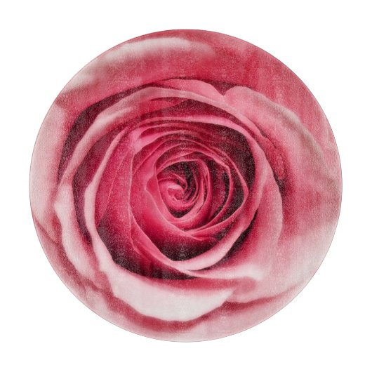 Roze Roze Ronde Kuip Snijplank (Voorkant)