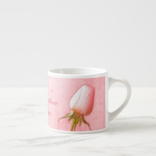 Roze roze roodbaars mok voor de bruiloft espresso (Rechts)