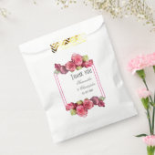 Roze roze roodbruin bedankzakje (Gezegeld)