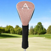 Roze roze roodbruin glitter & Sparkle Monogram Naa Golfheadcover