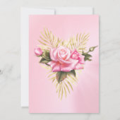  roze roze roodbruin goudbloem kaart (Achterkant)