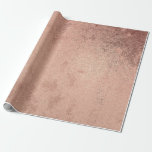 Roze roze roodbruin goudbruine rode koper cadeaupapier<br><div class="desc">Een moderne omhulling met een metalen poedertextuur met een bruine kleur van het roos. Glam- en grafisch afval</div>