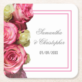 Roze roze roodbruin kartonnen onderzetters