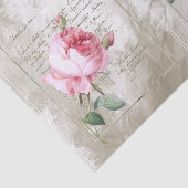 Roze roze roodbruin Lijst Frans script geverfd Tissuepapier (Detail)