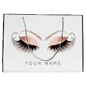 Roze roze roodbruin witte rotsachtige aanstekers groot cadeauzakje (Achterkant)