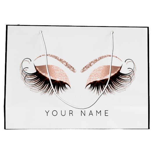 Roze roze roodbruin witte rotsachtige aanstekers groot cadeauzakje (Achterkant)