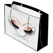 Roze roze roodbruin witte rotsachtige aanstekers groot cadeauzakje (Achterkant Gekanteld)