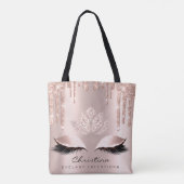 Roze roze roodbruine huid met reservediamant Makeu Tote Bag (Achterkant)