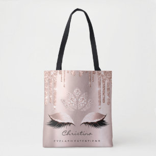 Roze roze roodbruine huid met reservediamant tote bag