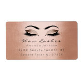 Roze roze roodbruine knollen met verlengstuk koper etiket (Voorkant)