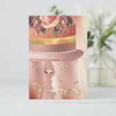 Roze roze roodbruine kristallen gordijnen Zijderzi Kaart (Staand voorkant)