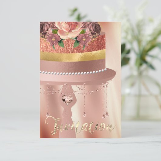 Roze roze roodbruine kristallen gordijnen Zijderzi Kaart (Staand voorkant)