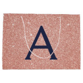 Roze roze roodbruine marineblauw glitter Sparkle M Groot Cadeauzakje (Achterkant)