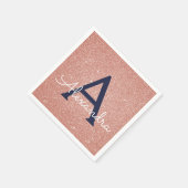 Roze roze roodbruine marineblauw glitter Sparkle M Servet (Hoek)