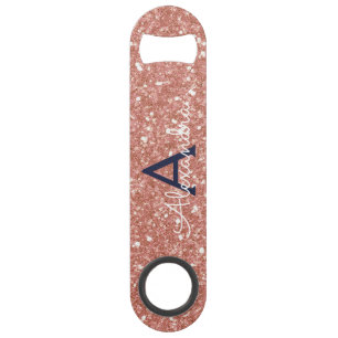 Roze roze roodbruine marineblauw glitter Sparkle M Speed Flessenopener