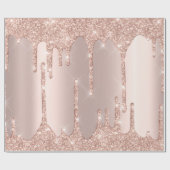 Roze roze roodbruine parkpoeder druppels gloeiend cadeaupapier (Vlak)