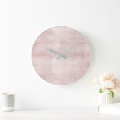 Roze roze roodbruine pensel met metalen diamant grote klok (Huis)