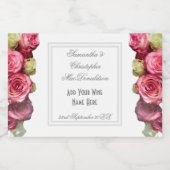 Roze roze roodbruinkoolbriet sparkling wijnetiket (Enkel label)