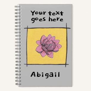 roze roze rooddel, je titel en naam notitieboek