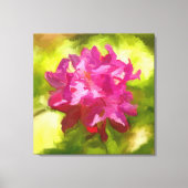 Roze roze roodendronventilatorverf canvas afdruk (Voorkant)