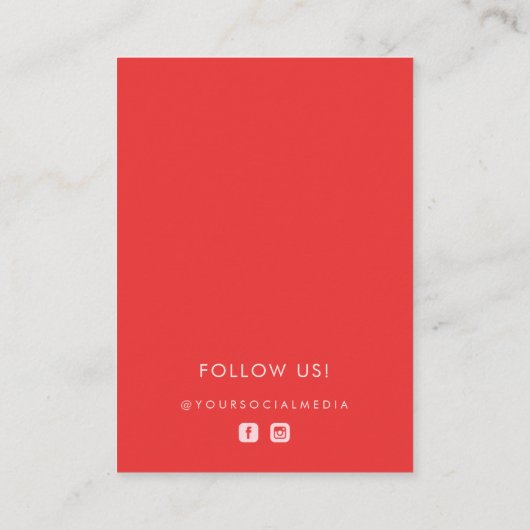 Roze roze roodgrijze middenvormig modern Logo oors Visitekaartje (Achterkant)