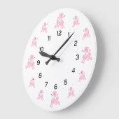 Roze roze roodjes met witte linten grote klok (Hoek)