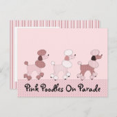 Roze roze roodjes op Briefkaart van de parade (Voorkant / Achterkant)