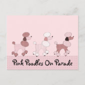 Roze roze roodjes op Briefkaart van de parade (Voorkant)