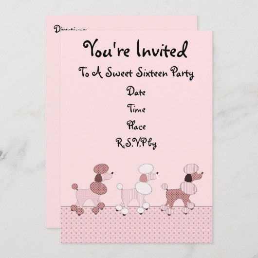 roze roze roodjes op uitnodiging van de parade (Voorkant / Achterkant)