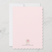 Roze roze roodrok Bridal Shower Invitation Kaart (Achterkant)