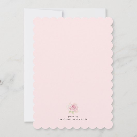 Roze roze roodrok Bridal Shower Invitation Kaart (Achterkant)
