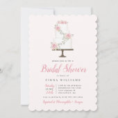Roze roze roodrok Bridal Shower Invitation Kaart (Voorkant)