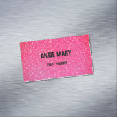 Roze roze roodroodbruine bruistoestel magnetisch visitekaartje (Voorbeeld)