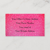 Roze roze roodroodbruine bruistoestel visitekaartje (Achterkant)